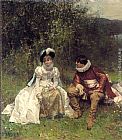 Courtship Canvas Paintings - The Courtship
